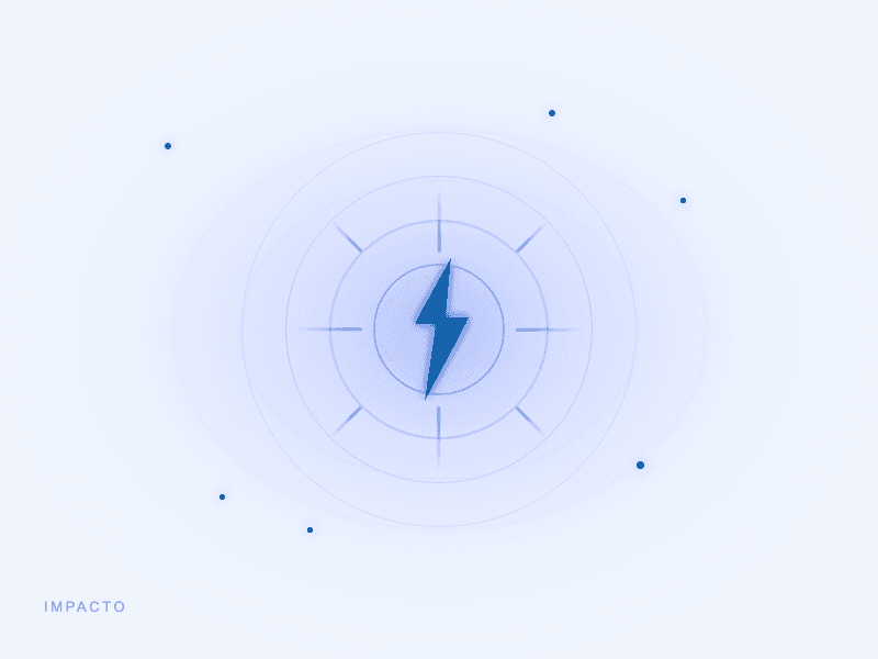 Raio de energia representando impacto e resultados