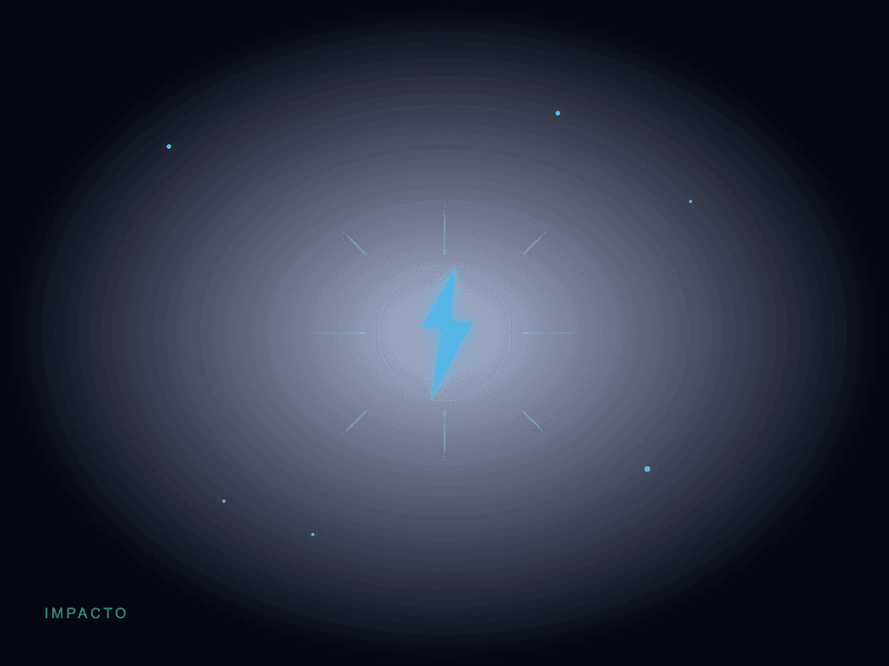 Raio de energia representando impacto e resultados